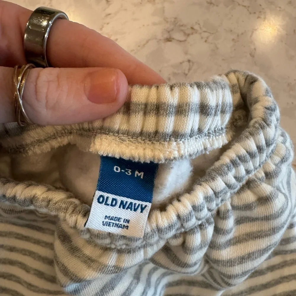 Old navy 0-3 months Striped Baby Pants - fleece joggers